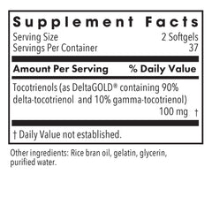 Softgels from Allergy Research Group Delta-Fraction Tocotrienols highlighting tocotrienol-rich formula.