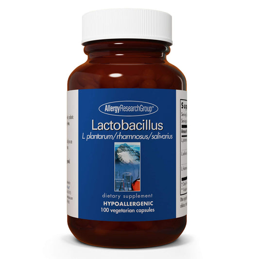 Allergy Research Group Lactobacillus supplement bottle for daily gut health.