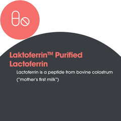 Allergy Research Group Laktoferrin packaging on shelf highlighting hypoallergenic formula.