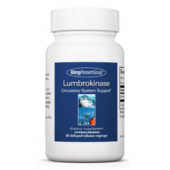 ARG Lumbrokinase delayed-release capsules bottle for circulatory support.