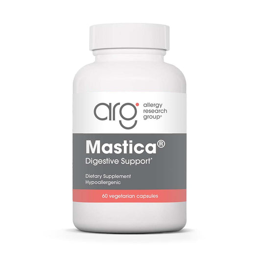 Allergy Research Group mastic gum 60-count bottle with capsules for daily use