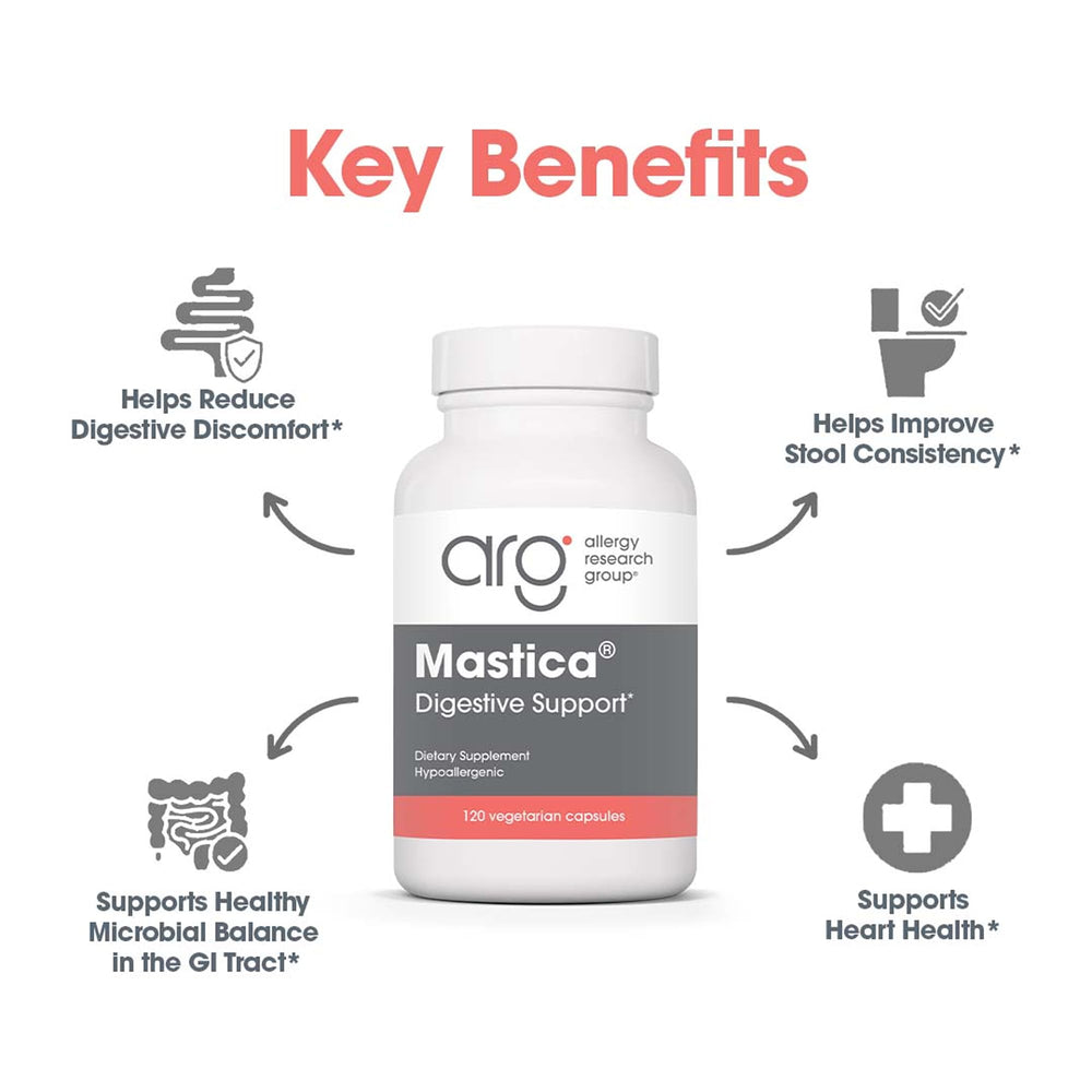 Allergy Research Group Mastica resin powder pouch emphasizes authentic ingredients