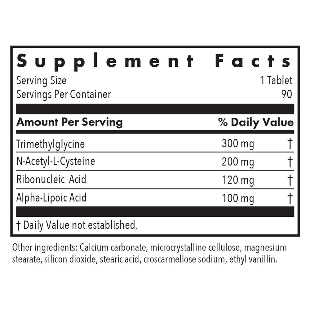 Pouring NAC Enhanced bottle illustrating a simple daily intake routine.