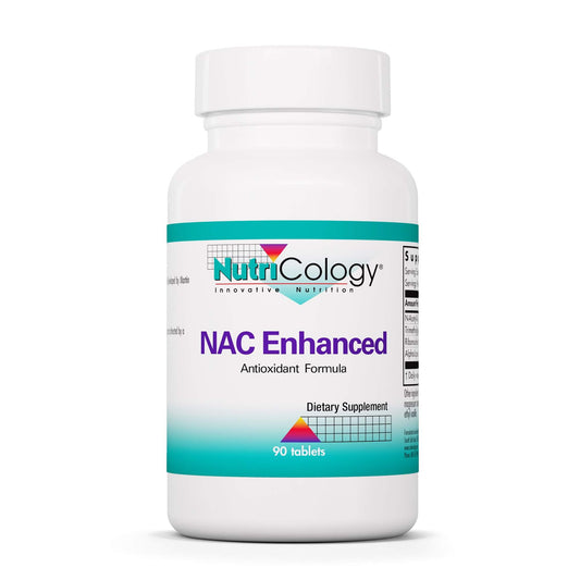 Allergy Research Group NAC Enhanced bottle for immune support and antioxidant potential.