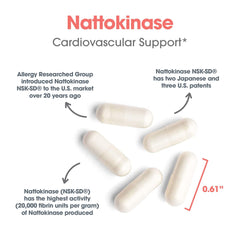 Allergy Research Group nattokinase dosage info on label for serving guidance
