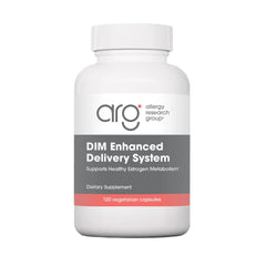 Allergy Research Group IndoleGard bottle front with vegan capsules supporting estrogen metabolism.