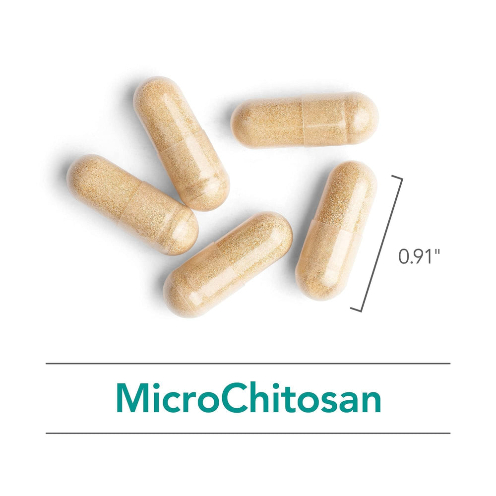 Nutricology MicroChitosan bottle back outlines directions and safety notes