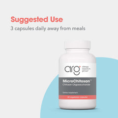 Nutricology MicroChitosan label closeup emphasizes detox and tissue support notes