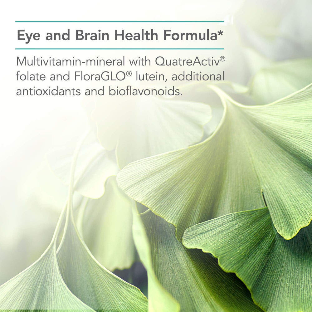 Allergy Research Group label close-up shows natural ingredients and herbal multivitamin concept.
