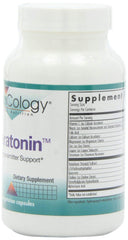 Close-up of Nutricology Seratonin capsules highlighting vegetarian formula for daily stress support