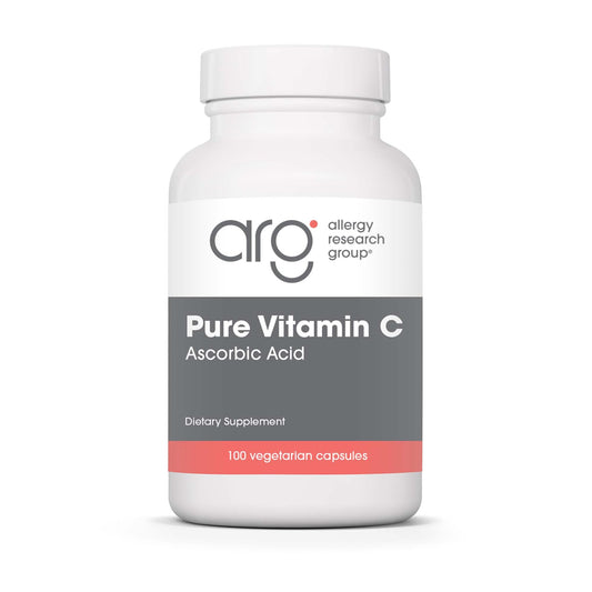Allergy Research Group Pure Vitamin C bottle may support immune function and daily wellness.
