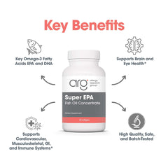 Allergy Research Group Super EPA capsules closeup demonstrating softgel form