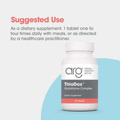 ThioDox tablets stacked to illustrate daily supplement form