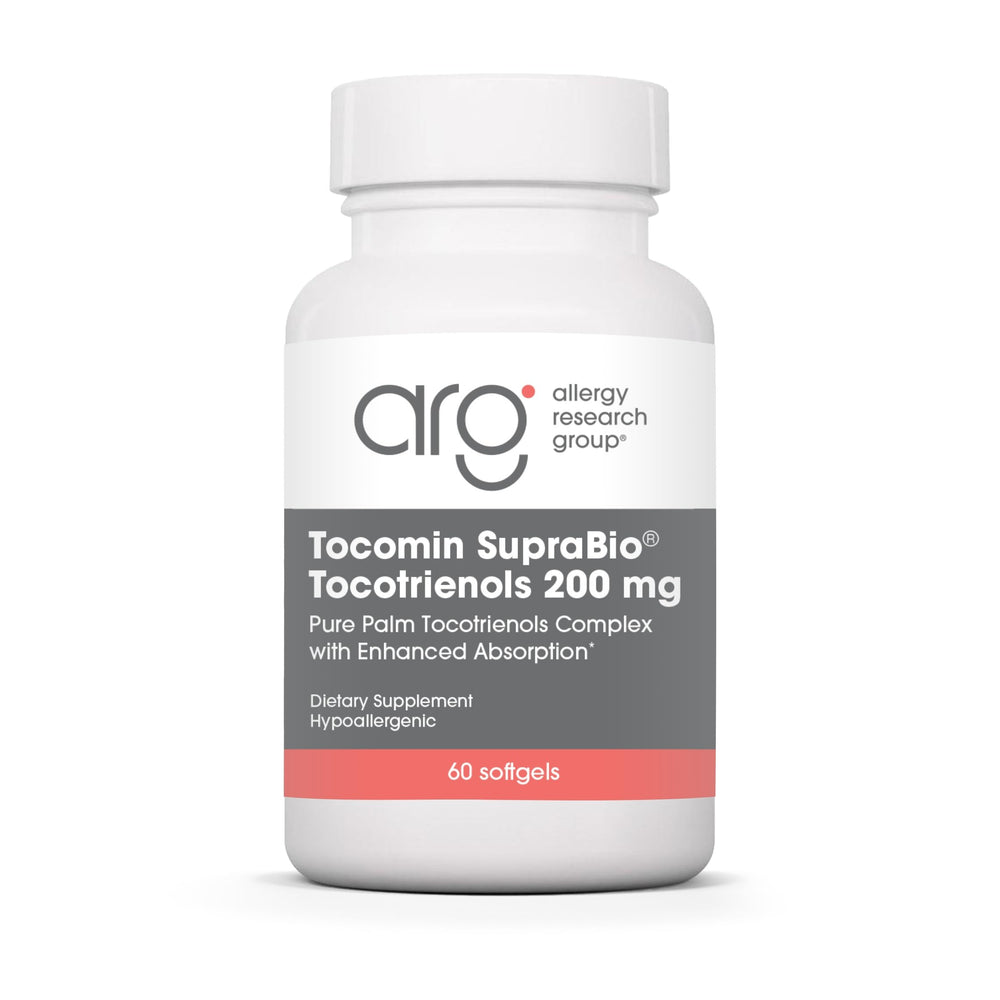 Allergy Research Group Tocomin SupraBio softgels bottle for daily use.
