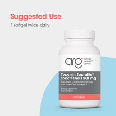 Allergy Research Group Tocomin SupraBio softgels being poured for daily use