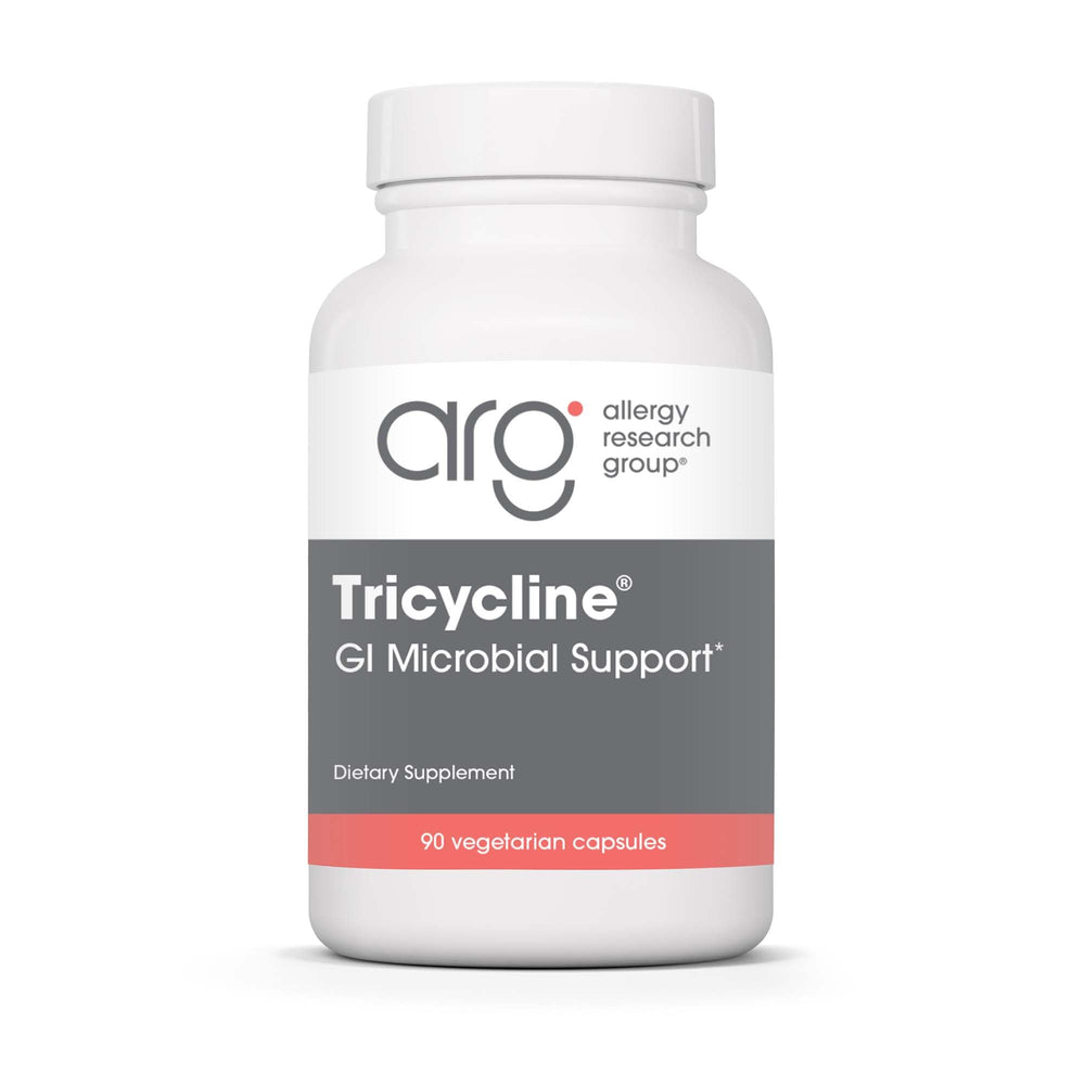 Allergy Research Group Tricycline bottle for GI balance and daily wellness.