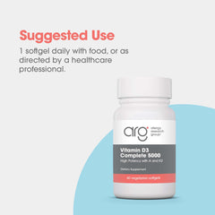 Allergy Research Group Vitamin D3 Complete vegetarian formulation for dietary needs.