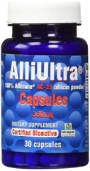 ALLIMAX AlliUltra bottle-front in view, highlighting high-strength garlic supplements.