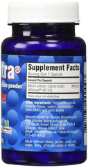 ALLIMAX AlliUltra capsules close-up, showing odorless, easy-to-swallow design.