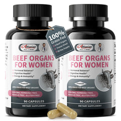 Alliwise 2-pack beef organ capsules bottle: convenient daily capsules for energy support