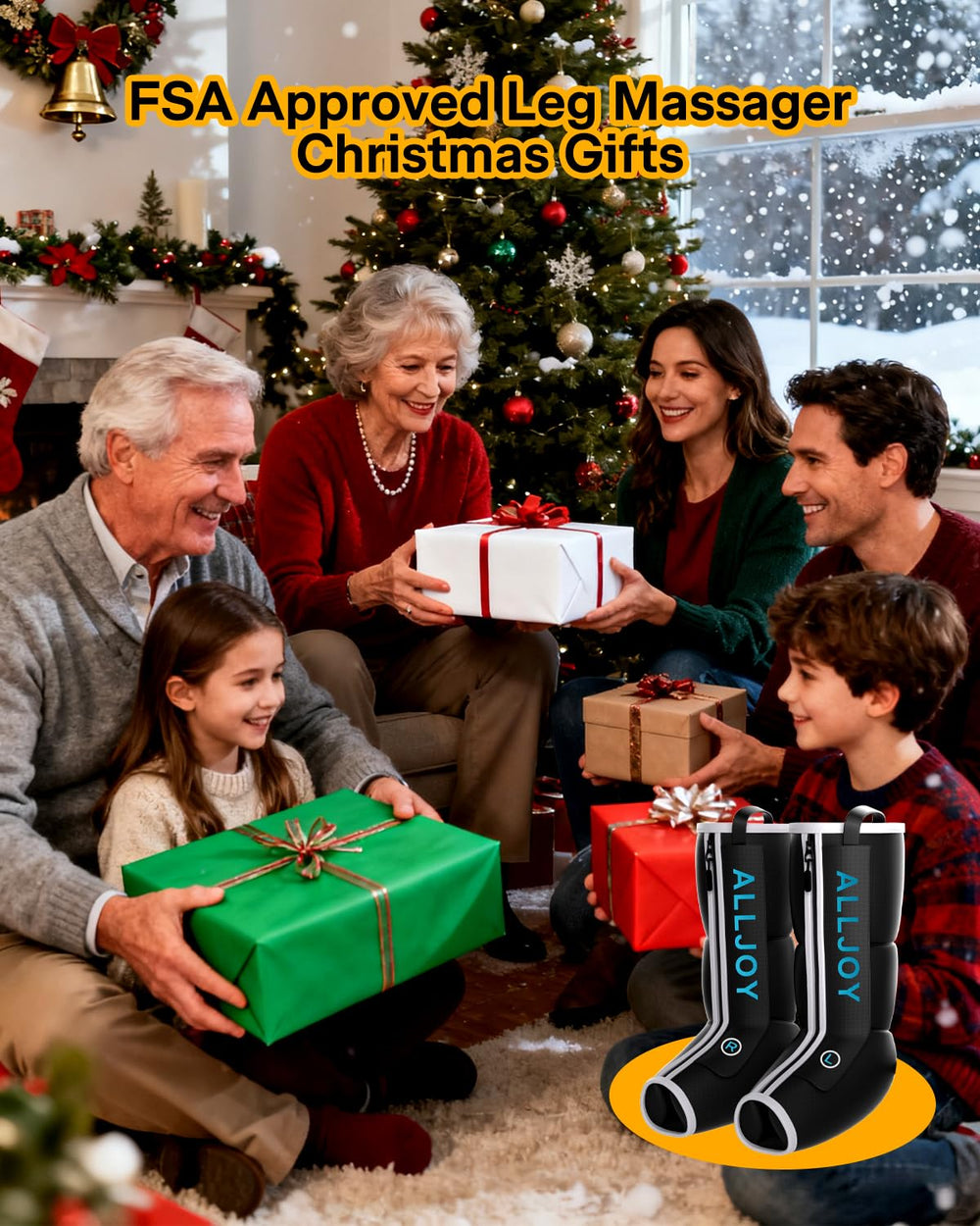ALLJOY leg massager auto-shutoff after 20 minutes for safe use.