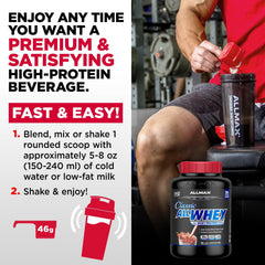 ALLWHEY Vanilla in blender blends smoothly for quick smoothies