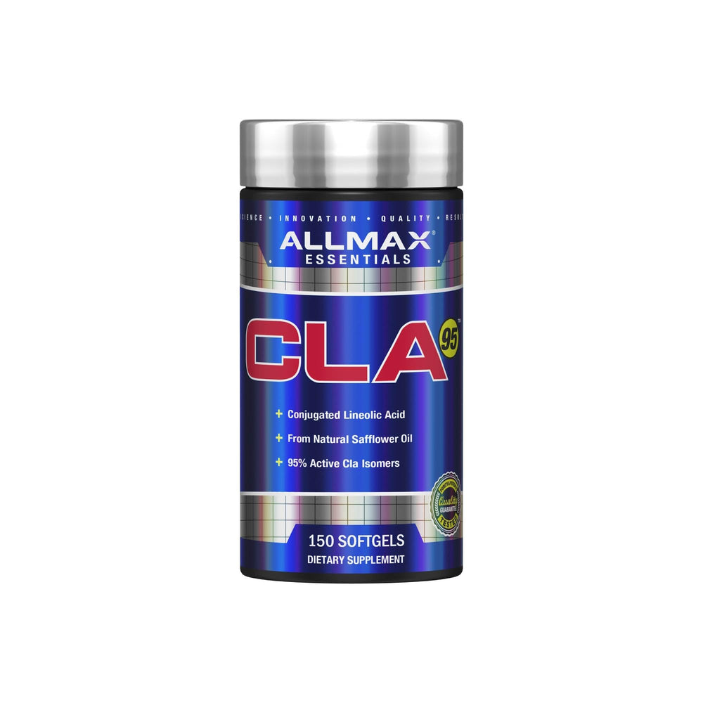 ALLMAX CLA95 bottle front showing 1,000 mg softgels for daily use