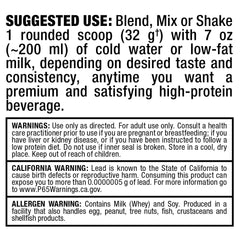 Gluten-free label on ALLWHEY tub indicating dietary suitability