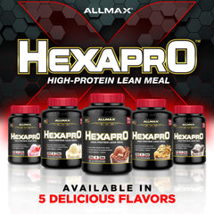 ALLMAX HEXAPRO Cookies & Cream powder being whisked, smooth blend ready