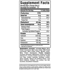 ALLMAX HEXAPRO Vanilla nutrition-panel – shows 25 g protein per serving.