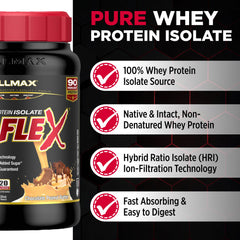 ALLMAX ISOFLEX shaker with mixed shake for pre- or post-workout fuel.