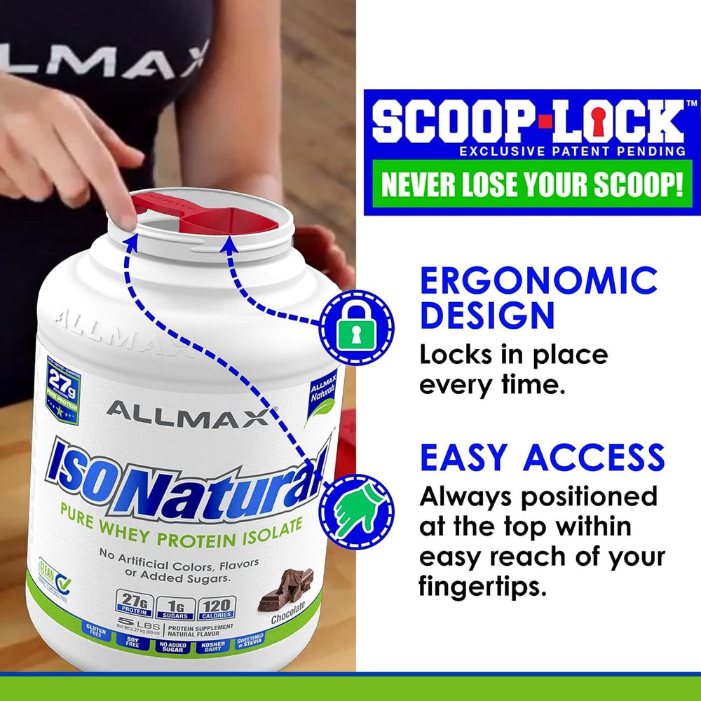 ALLMAX ISONATURAL prebiotics feature for gut-friendly daily protein.