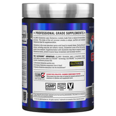 AllMAX L Glutamine Powder scoop ready for measured dose