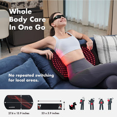 ALLOLO red light therapy pad shoulder region for muscle relaxation and recovery.