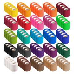 Allruyee 100-roll self-adherent bandage wrap in vibrant colors offers versatile sports support.