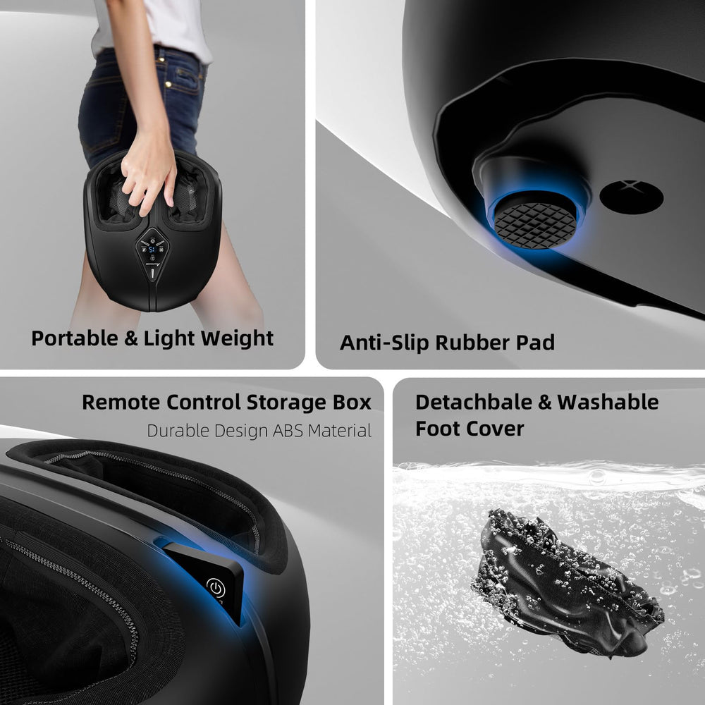 ALLYOUGER Shiatsu foot massager air bag therapy provides adjustable compression