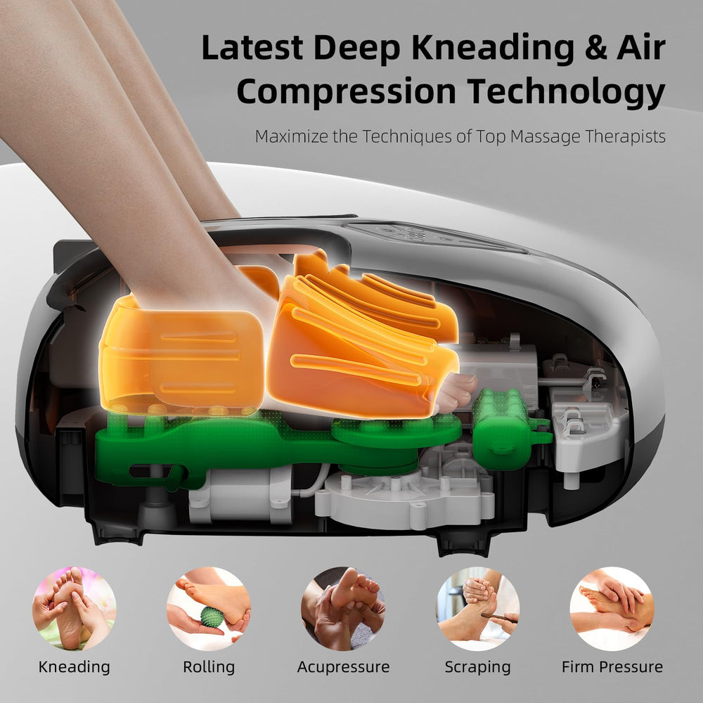 ALLYOUGER Shiatsu foot massager heat setting enhances warm comfort during routines