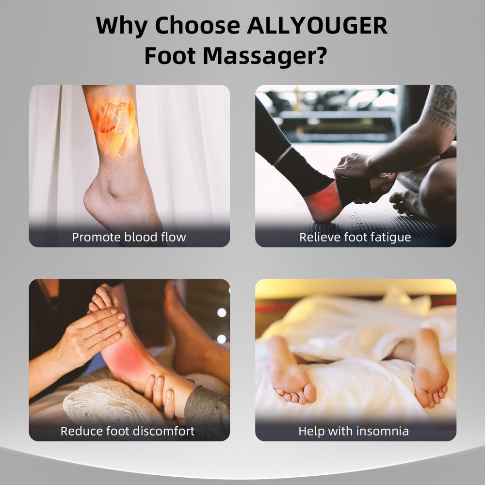 ALLYOUGER Shiatsu foot massager removable sleeves simplify cleaning and hygiene