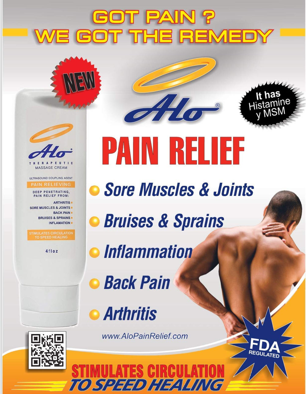ALO Pain Relief Cream menthol close-up showing light scent
