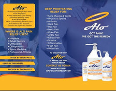 ALO Pain Relief Cream for plantar fasciitis relief and foot comfort.