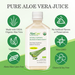 AloeCure inner-gel aloe juice close-up for daily wellness.