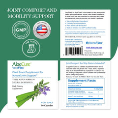 AloeCure VeraFlex organic certifications indicating trusted quality.