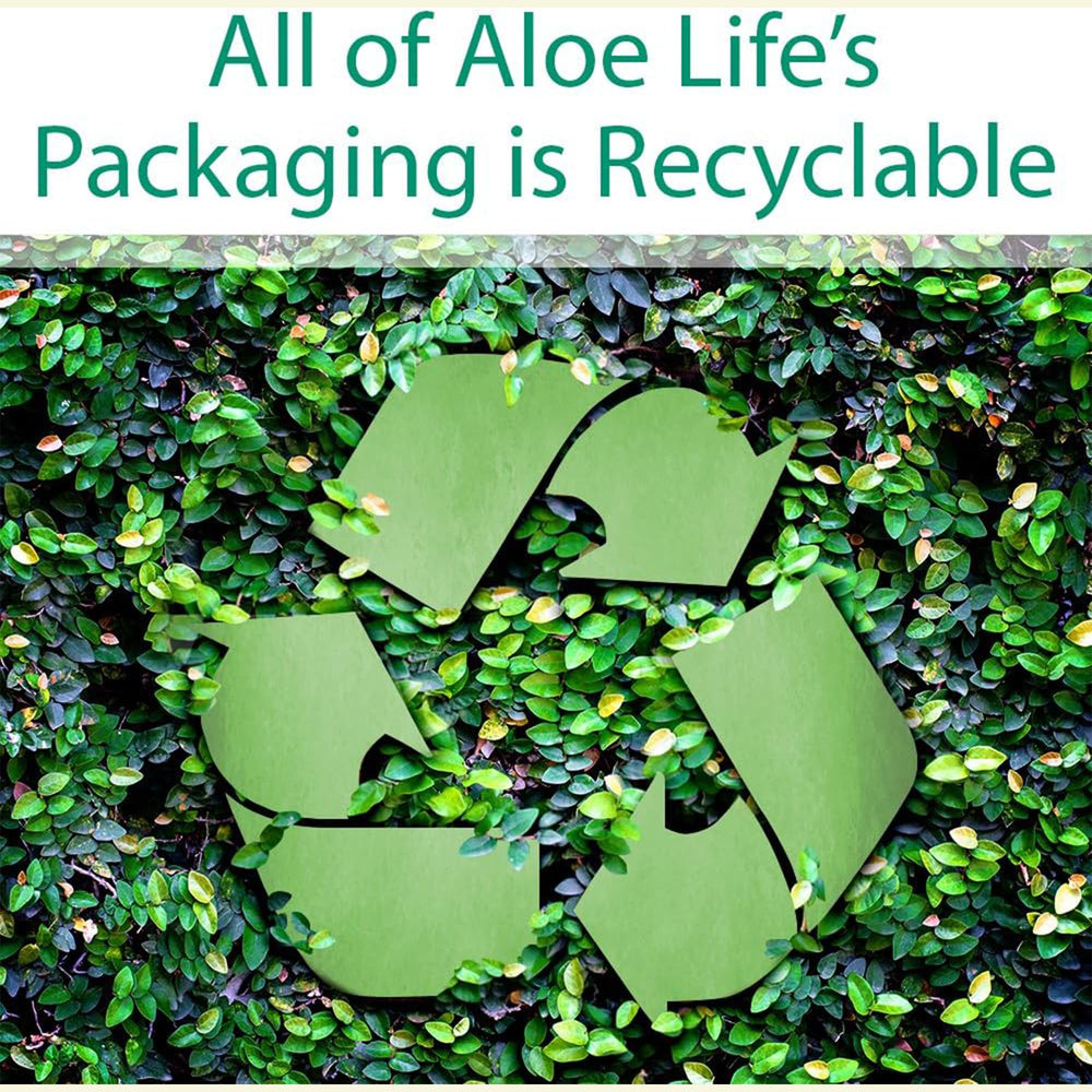 Aloe Life eco packaging highlights sustainable materials and responsible sourcing.