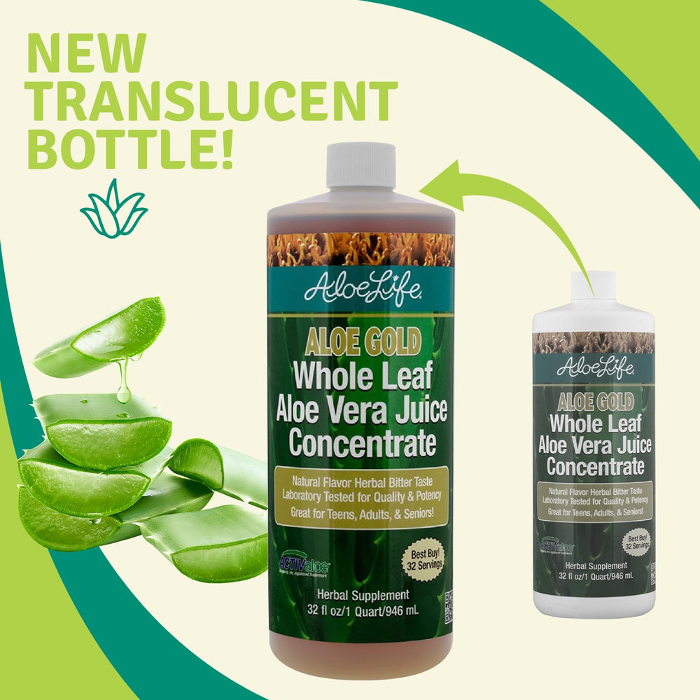 Aloe Life organic label and seal—certified organic and gluten-free assurance.