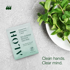 ALŌH Aloe hydration wipes emphasizing soft touch and skin care