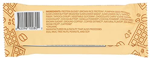 ALOHA Chocolate Espresso bar closeup, rich cocoa and caffeine boost in a gluten-free snack.