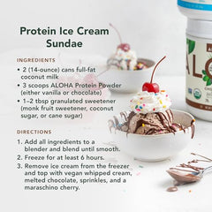 Packaging emphasizes low sugar and keto-friendly protein from ALOHA.