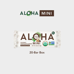 A fit enthusiast enjoying ALOHA Minis Coconut Chocolate Almond bar after workout