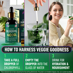Vibrant green Alpha Flow Chlorophyll Drops suggesting natural skin-friendly glow