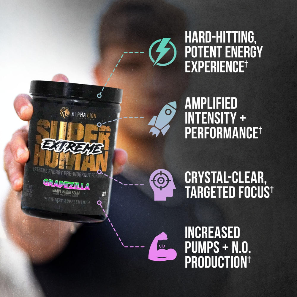 ALPHA LION Extreme serving setup during workout